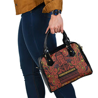 Aotearoa Iwi Rongowhakaata Shoulder Handbag Maori Wharenui House Tribal Pattern LT9 - Polynesian Pride