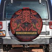 Aotearoa Iwi Rongowhakaata Spare Tire Cover Maori Wharenui House Tribal Pattern LT9 Brick Red - Polynesian Pride