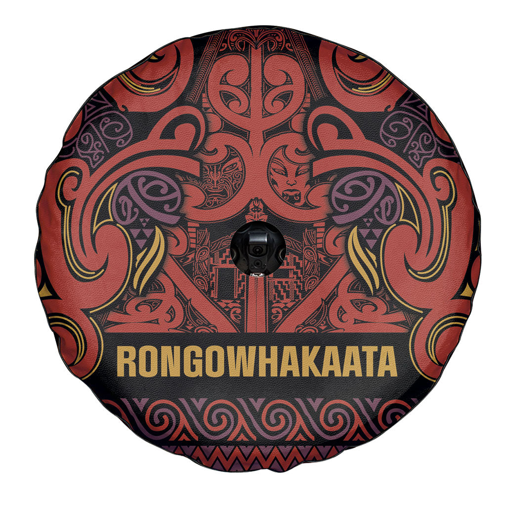 Aotearoa Iwi Rongowhakaata Spare Tire Cover Maori Wharenui House Tribal Pattern LT9 - Polynesian Pride