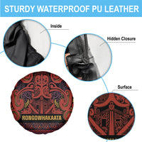 Aotearoa Iwi Rongowhakaata Spare Tire Cover Maori Wharenui House Tribal Pattern LT9 - Polynesian Pride