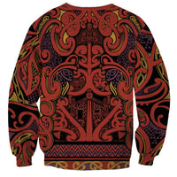 Aotearoa Iwi Rongowhakaata Sweatshirt Maori Wharenui House Tribal Pattern