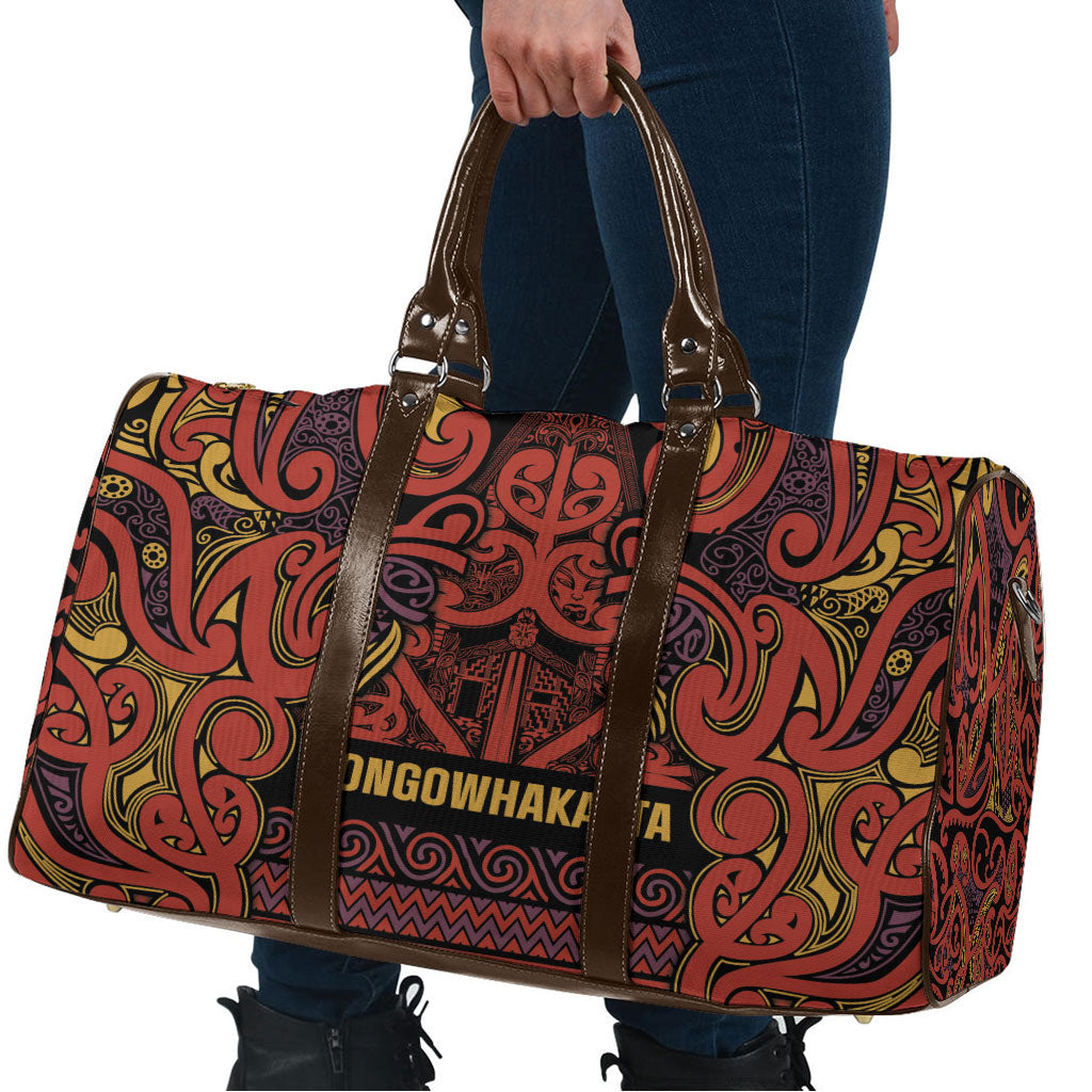 Aotearoa Iwi Rongowhakaata Travel Bag Maori Wharenui House Tribal Pattern LT9 - Polynesian Pride