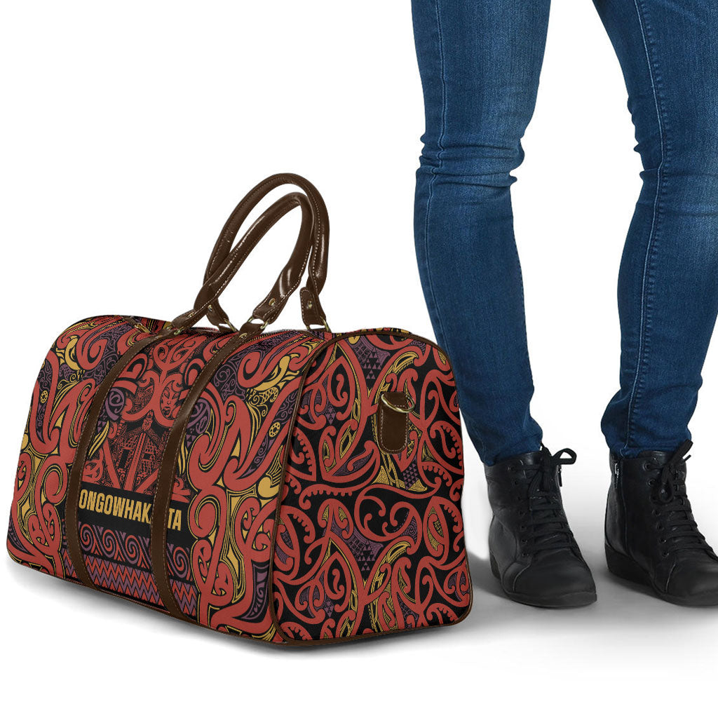 Aotearoa Iwi Rongowhakaata Travel Bag Maori Wharenui House Tribal Pattern LT9 - Polynesian Pride