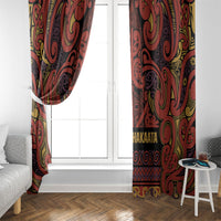 Aotearoa Iwi Rongowhakaata Window Curtain Maori Wharenui House Tribal Pattern LT9 - Polynesian Pride