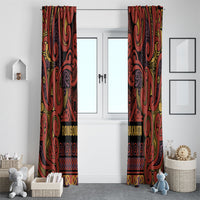 Aotearoa Iwi Rongowhakaata Window Curtain Maori Wharenui House Tribal Pattern LT9 - Polynesian Pride