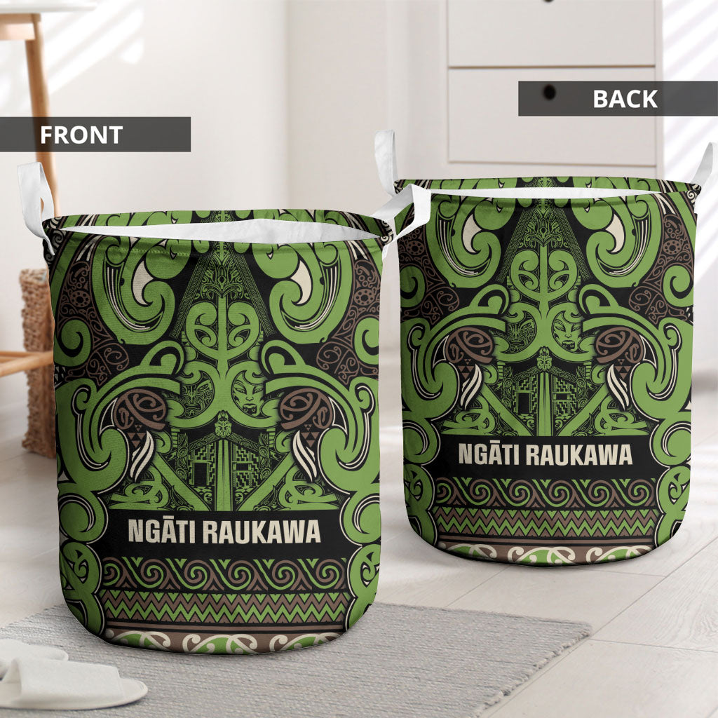 Aotearoa Iwi Ngati Raukawa Laundry Basket Maori Wharenui House Tribal Pattern LT9 - Polynesian Pride