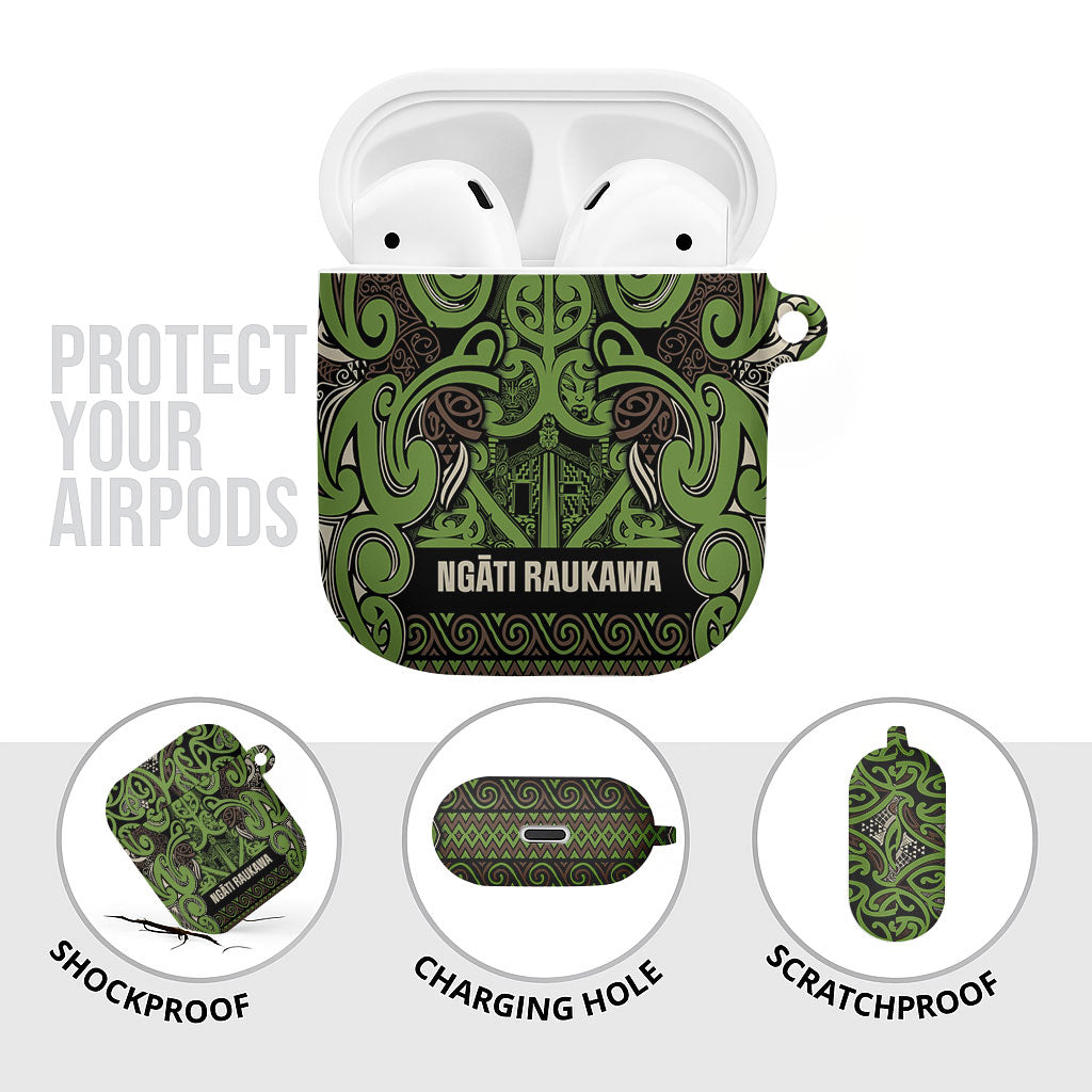 Aotearoa Iwi Ngati Raukawa AirPods Case Maori Wharenui House Tribal Pattern LT9 - Polynesian Pride