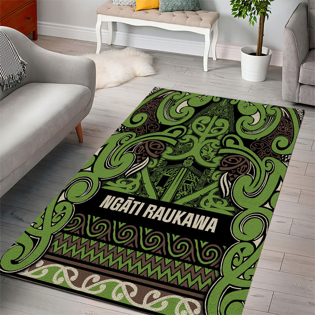 Aotearoa Iwi Ngati Raukawa Area Rug Maori Wharenui House Tribal Pattern LT9 - Polynesian Pride