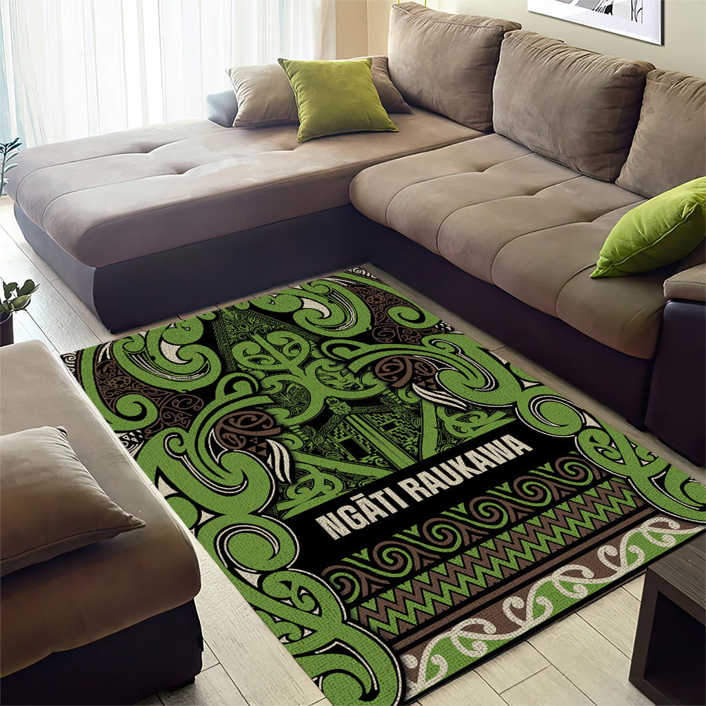 Aotearoa Iwi Ngati Raukawa Area Rug Maori Wharenui House Tribal Pattern LT9 - Polynesian Pride