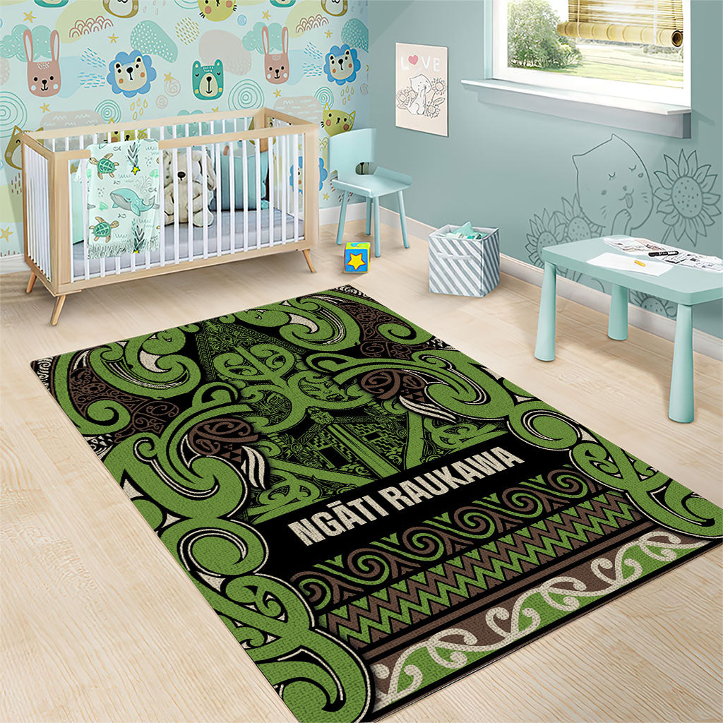 Aotearoa Iwi Ngati Raukawa Area Rug Maori Wharenui House Tribal Pattern LT9 - Polynesian Pride