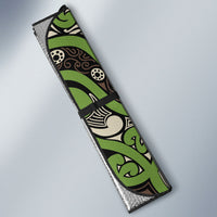 Aotearoa Iwi Ngati Raukawa Auto Sun Shade Maori Wharenui House Tribal Pattern LT9 - Polynesian Pride