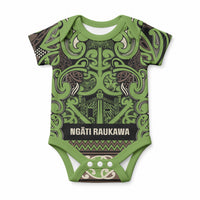 Aotearoa Iwi Ngati Raukawa Baby Onesie Maori Wharenui House Tribal Pattern
