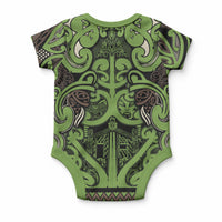 Aotearoa Iwi Ngati Raukawa Baby Onesie Maori Wharenui House Tribal Pattern