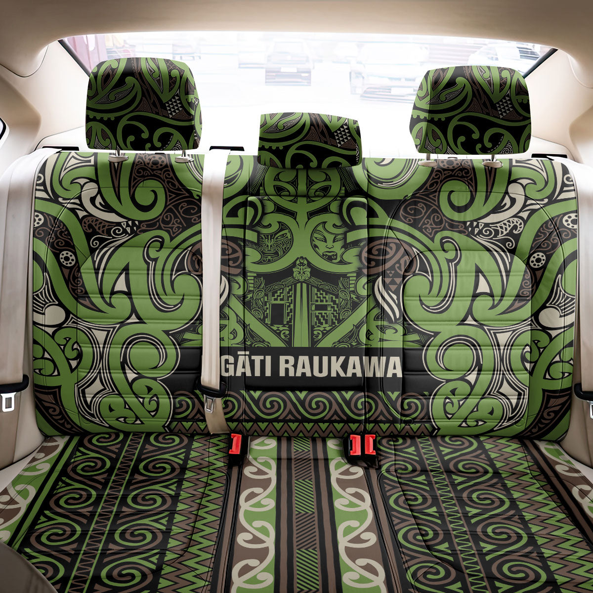 Aotearoa Iwi Ngati Raukawa Back Car Seat Cover Maori Wharenui House Tribal Pattern LT9 - Polynesian Pride