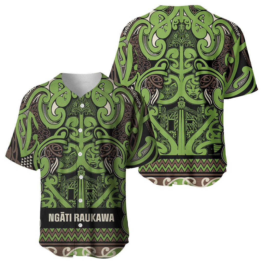 Aotearoa Iwi Ngati Raukawa Baseball Jersey Maori Wharenui House Tribal Pattern LT9 - Polynesian Pride