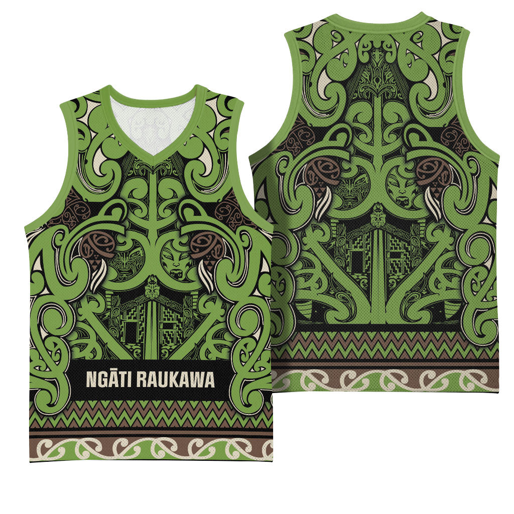 Aotearoa Iwi Ngati Raukawa Basketball Jersey Maori Wharenui House Tribal Pattern LT9 - Polynesian Pride