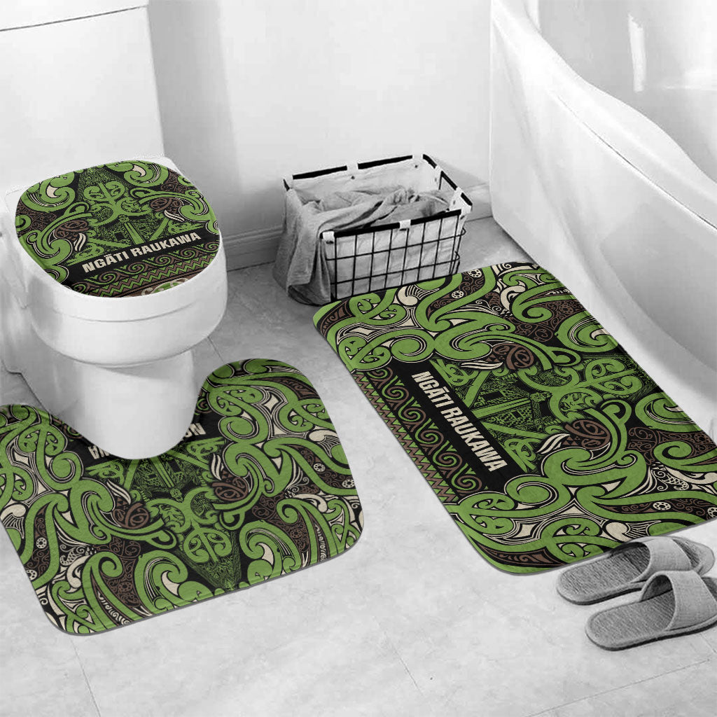 Aotearoa Iwi Ngati Raukawa Bathroom Set Maori Wharenui House Tribal Pattern