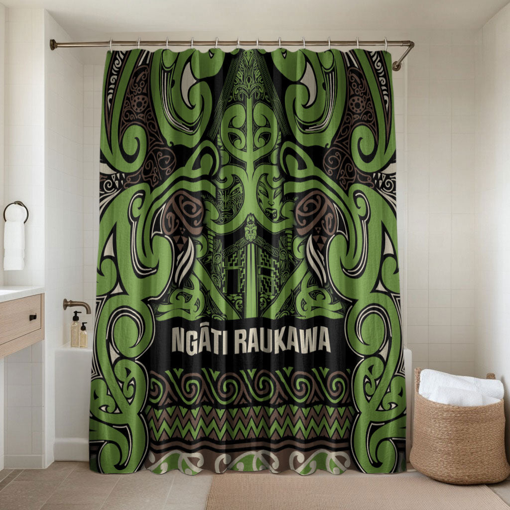 Aotearoa Iwi Ngati Raukawa Bathroom Set Maori Wharenui House Tribal Pattern