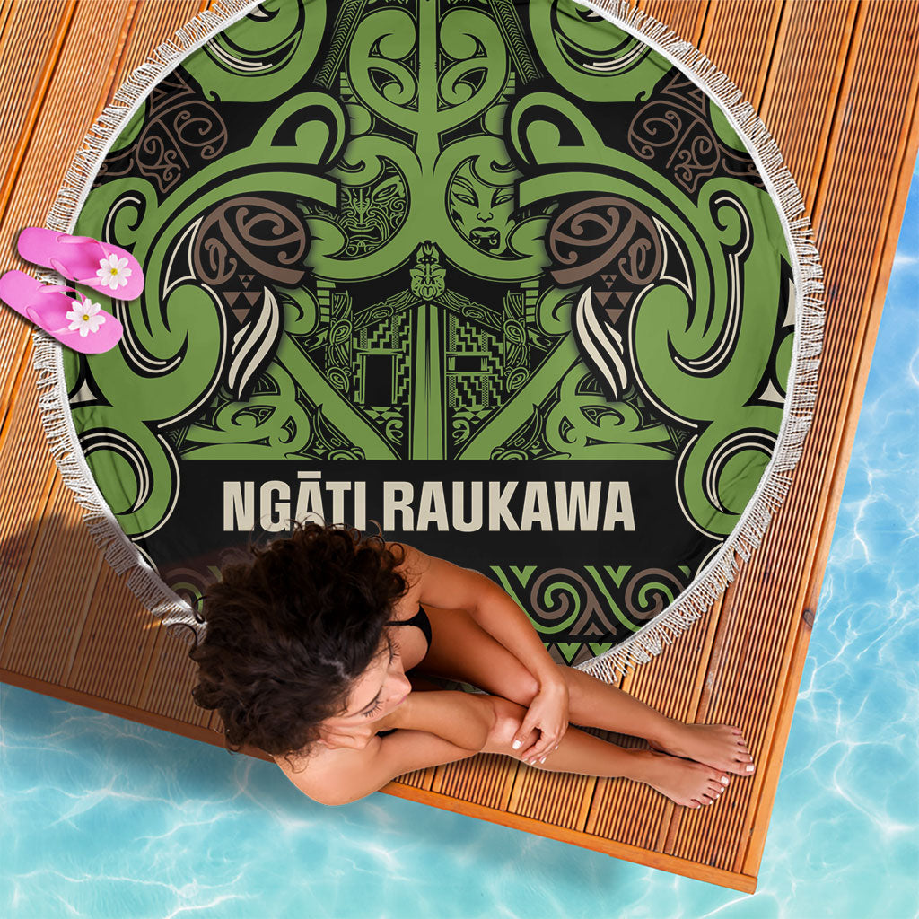 Aotearoa Iwi Ngati Raukawa Beach Blanket Maori Wharenui House Tribal Pattern LT9 - Polynesian Pride
