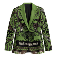 Aotearoa Iwi Ngati Raukawa Blazer Maori Wharenui House Tribal Pattern LT9 Unisex Olive green - Polynesian Pride