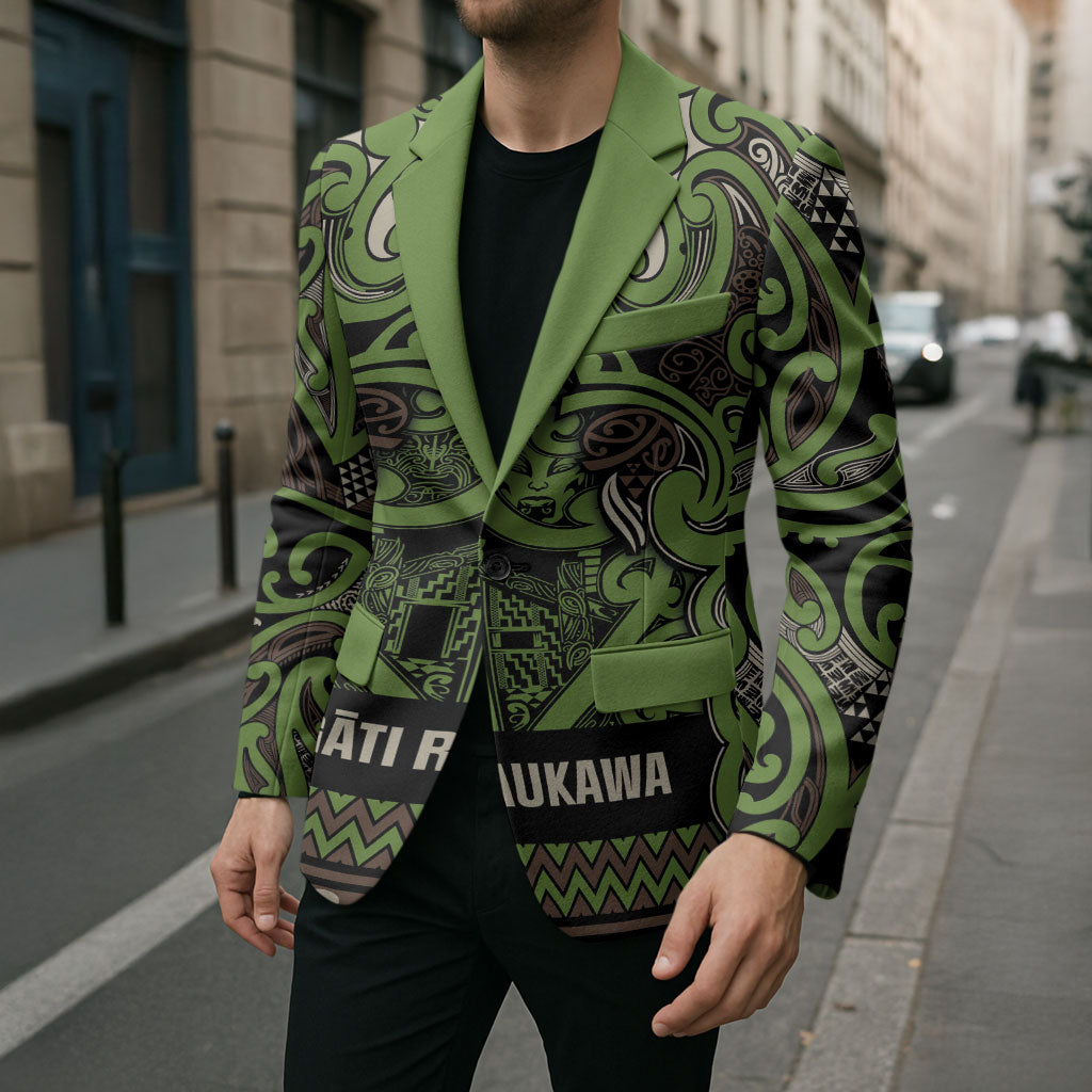 Aotearoa Iwi Ngati Raukawa Blazer Maori Wharenui House Tribal Pattern LT9 - Polynesian Pride