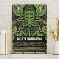 Aotearoa Iwi Ngati Raukawa Canvas Wall Art Maori Wharenui House Tribal Pattern LT9 Without Frame Olive green - Polynesian Pride