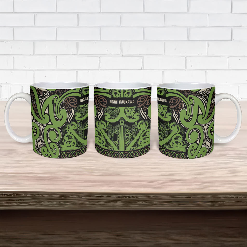Aotearoa Iwi Ngati Raukawa Ceramic Mug Maori Wharenui House Tribal Pattern LT9 - Polynesian Pride
