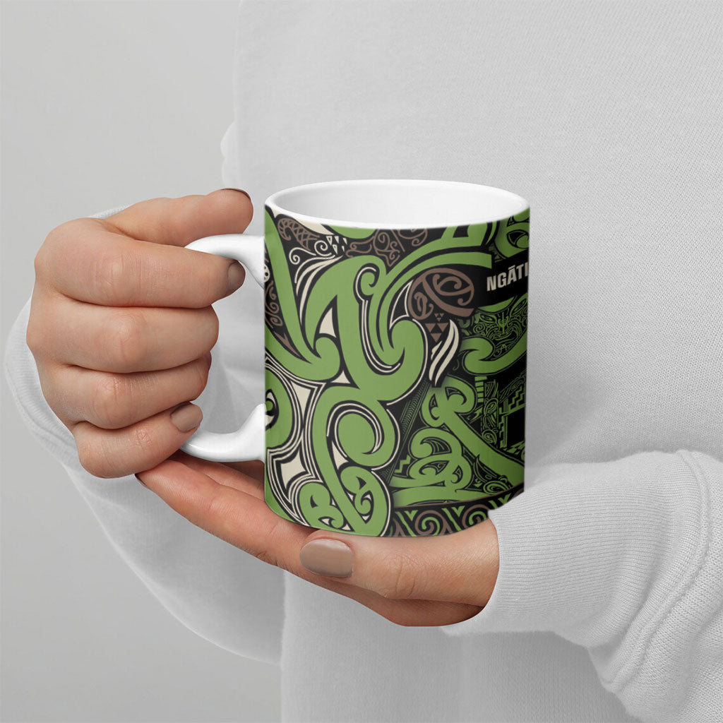 Aotearoa Iwi Ngati Raukawa Ceramic Mug Maori Wharenui House Tribal Pattern LT9 - Polynesian Pride