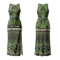 Aotearoa Iwi Ngati Raukawa Couples Matching Tank Maxi Dress and Long Sleeve Button Shirt Maori Wharenui House Tribal Pattern LT9 - Polynesian Pride