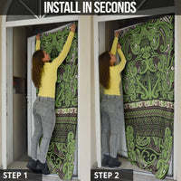 Aotearoa Iwi Ngati Raukawa Door Cover Maori Wharenui House Tribal Pattern LT9 - Polynesian Pride