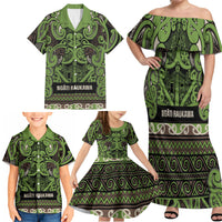Aotearoa Iwi Ngati Raukawa Family Matching Off Shoulder Maxi Dress and Hawaiian Shirt Maori Wharenui House Tribal Pattern LT9 - Polynesian Pride