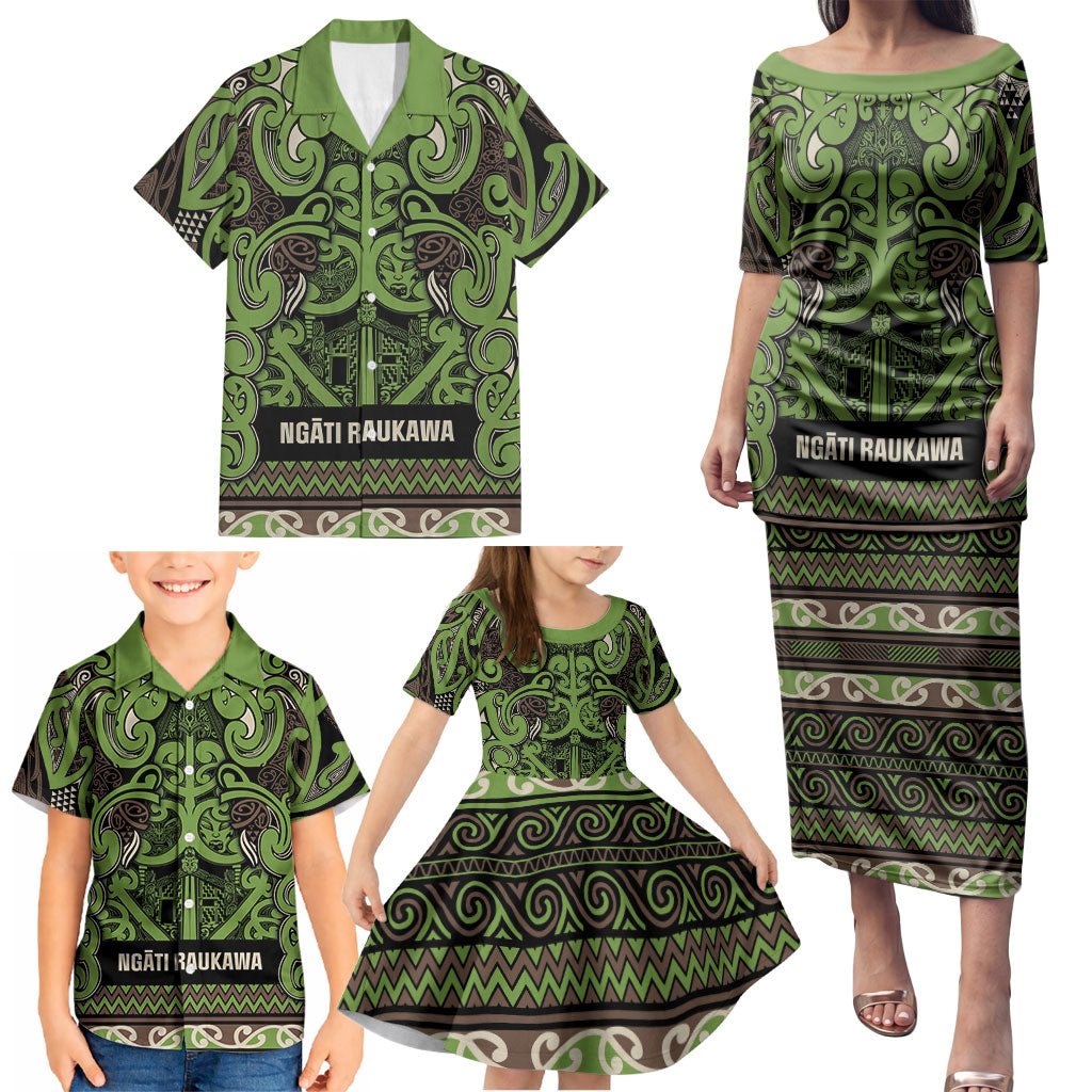 Aotearoa Iwi Ngati Raukawa Family Matching Puletasi and Hawaiian Shirt Maori Wharenui House Tribal Pattern LT9 - Polynesian Pride