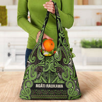 Aotearoa Iwi Ngati Raukawa Grocery Bag Maori Wharenui House Tribal Pattern LT9 - Polynesian Pride