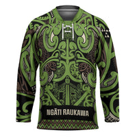 Aotearoa Iwi Ngati Raukawa Hockey Jersey Maori Wharenui House Tribal Pattern LT9 Unisex Olive green - Polynesian Pride