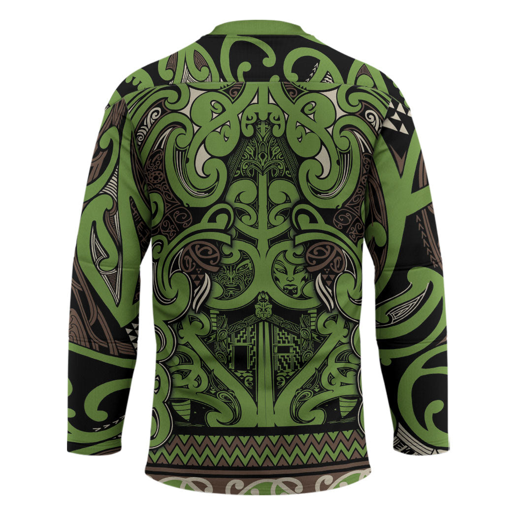 Aotearoa Iwi Ngati Raukawa Hockey Jersey Maori Wharenui House Tribal Pattern LT9 - Polynesian Pride