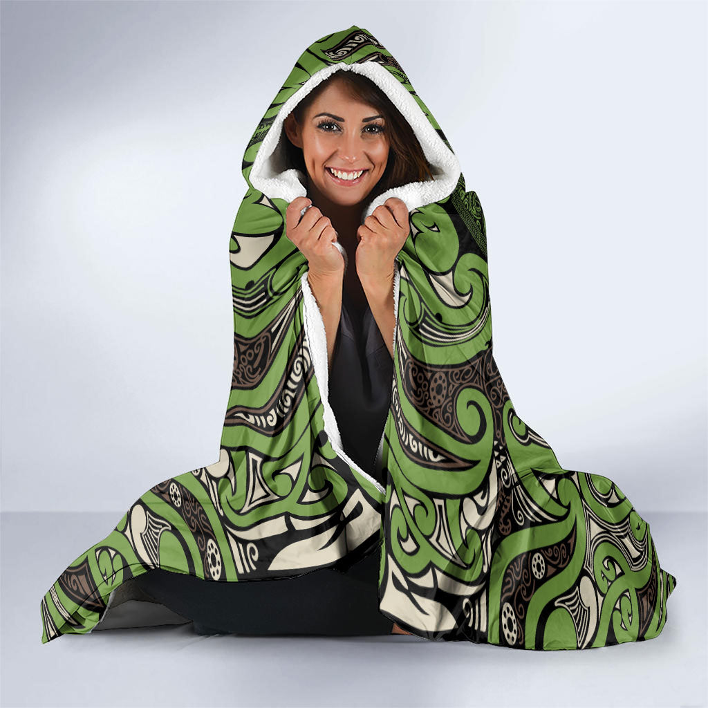 Aotearoa Iwi Ngati Raukawa Hooded Blanket Maori Wharenui House Tribal Pattern LT9 - Polynesian Pride