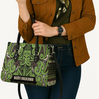 Aotearoa Iwi Ngati Raukawa Leather Bag Maori Wharenui House Tribal Pattern LT9 - Polynesian Pride