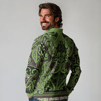 Aotearoa Iwi Ngati Raukawa Long Sleeve Polo Shirt Maori Wharenui House Tribal Pattern LT9 - Polynesian Pride