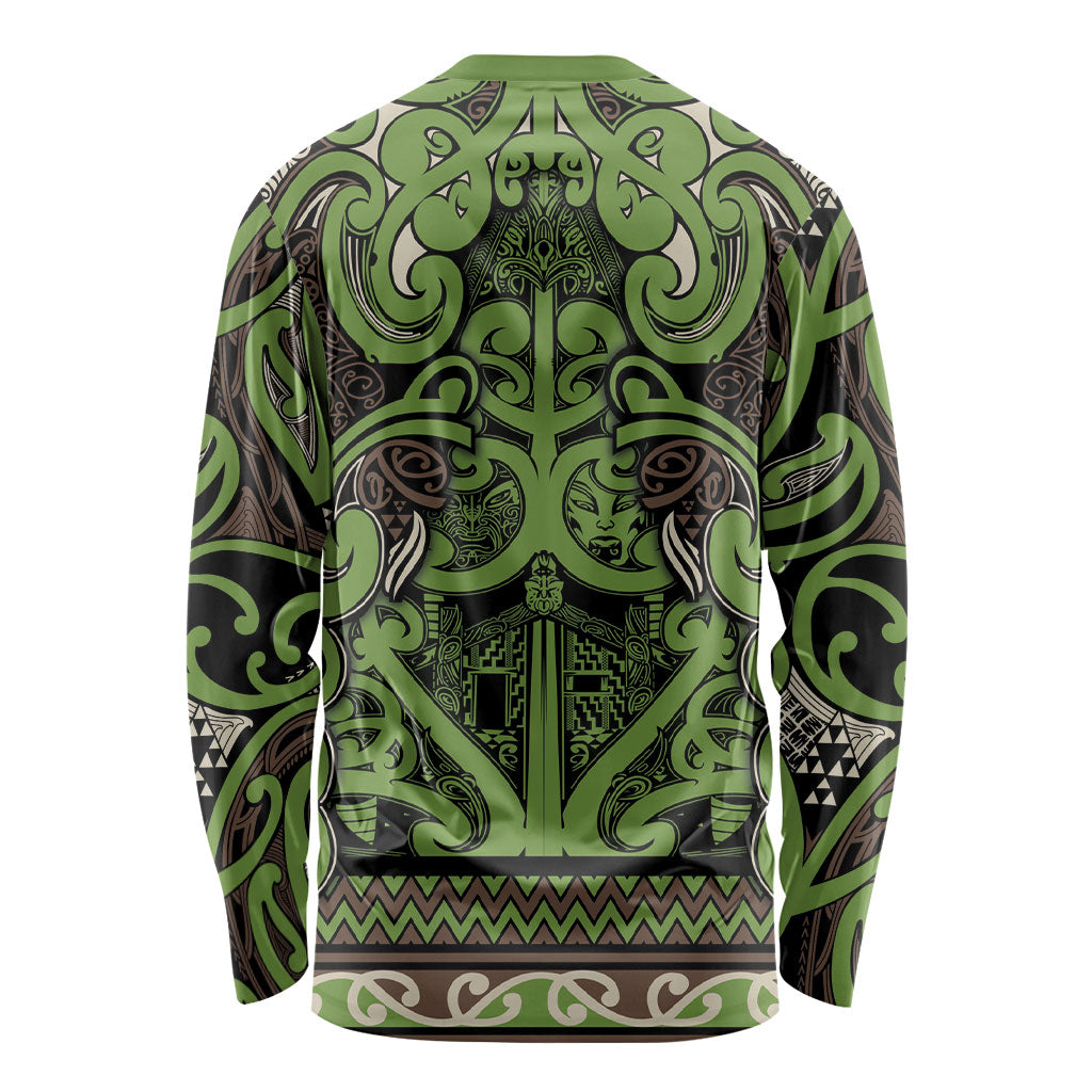 Aotearoa Iwi Ngati Raukawa Long Sleeve Shirt Maori Wharenui House Tribal Pattern LT9 - Polynesian Pride