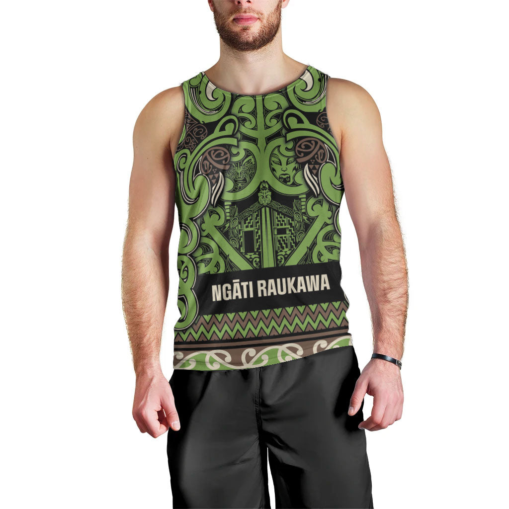 Aotearoa Iwi Ngati Raukawa Men Tank Top Maori Wharenui House Tribal Pattern LT9 - Polynesian Pride