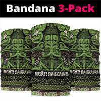 Aotearoa Iwi Ngati Raukawa Neck Gaiter Maori Wharenui House Tribal Pattern LT9 package One Size: 25*50cm Olive green - Polynesian Pride
