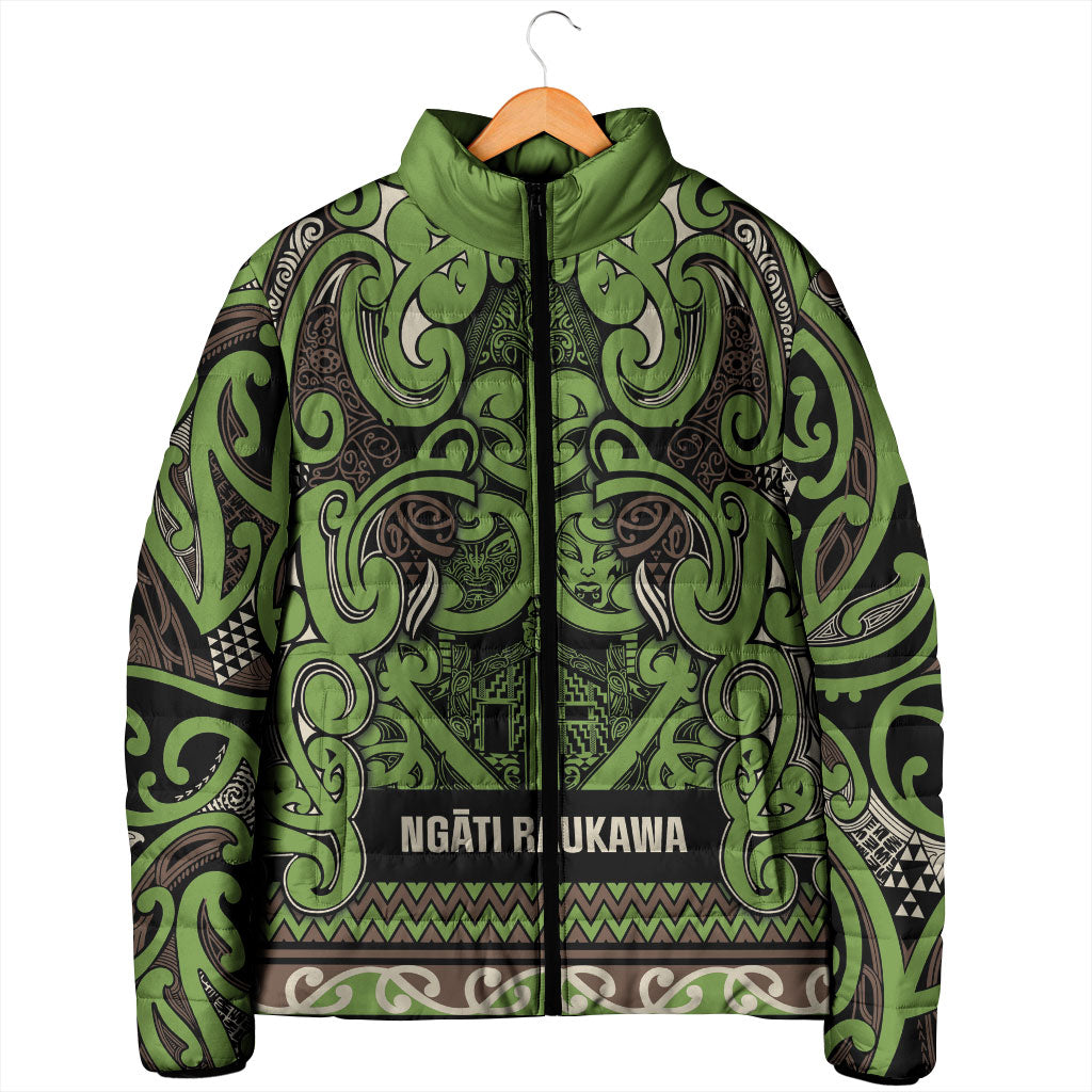 Aotearoa Iwi Ngati Raukawa Padded Jacket Maori Wharenui House Tribal Pattern LT9 - Polynesian Pride