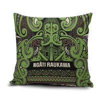 Aotearoa Iwi Ngati Raukawa Pillow Cover Maori Wharenui House Tribal Pattern LT9 Olive green - Polynesian Pride