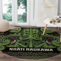 Aotearoa Iwi Ngati Raukawa Round Carpet Maori Wharenui House Tribal Pattern LT9 - Polynesian Pride