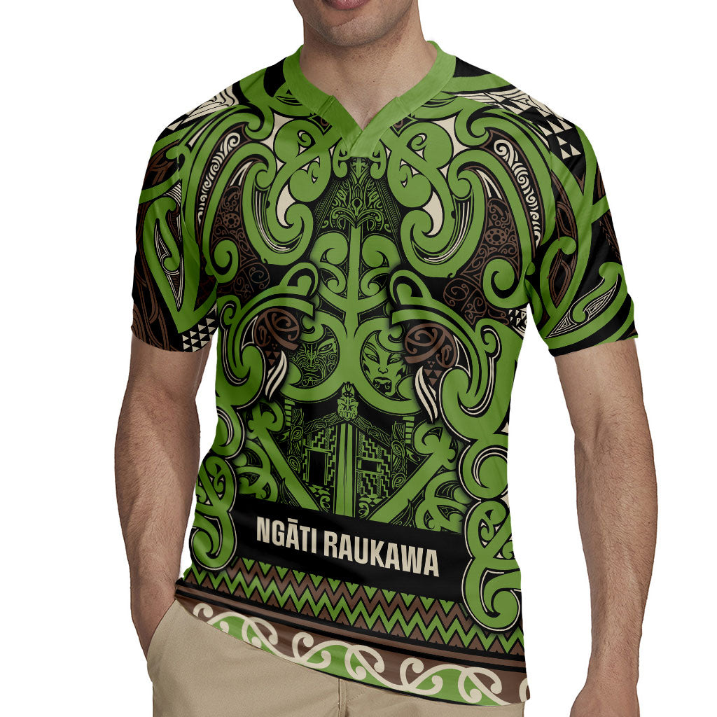 Aotearoa Iwi Ngati Raukawa Rugby Jersey Maori Wharenui House Tribal Pattern LT9 - Polynesian Pride