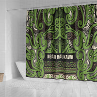 Aotearoa Iwi Ngati Raukawa Shower Curtain Maori Wharenui House Tribal Pattern LT9 - Polynesian Pride