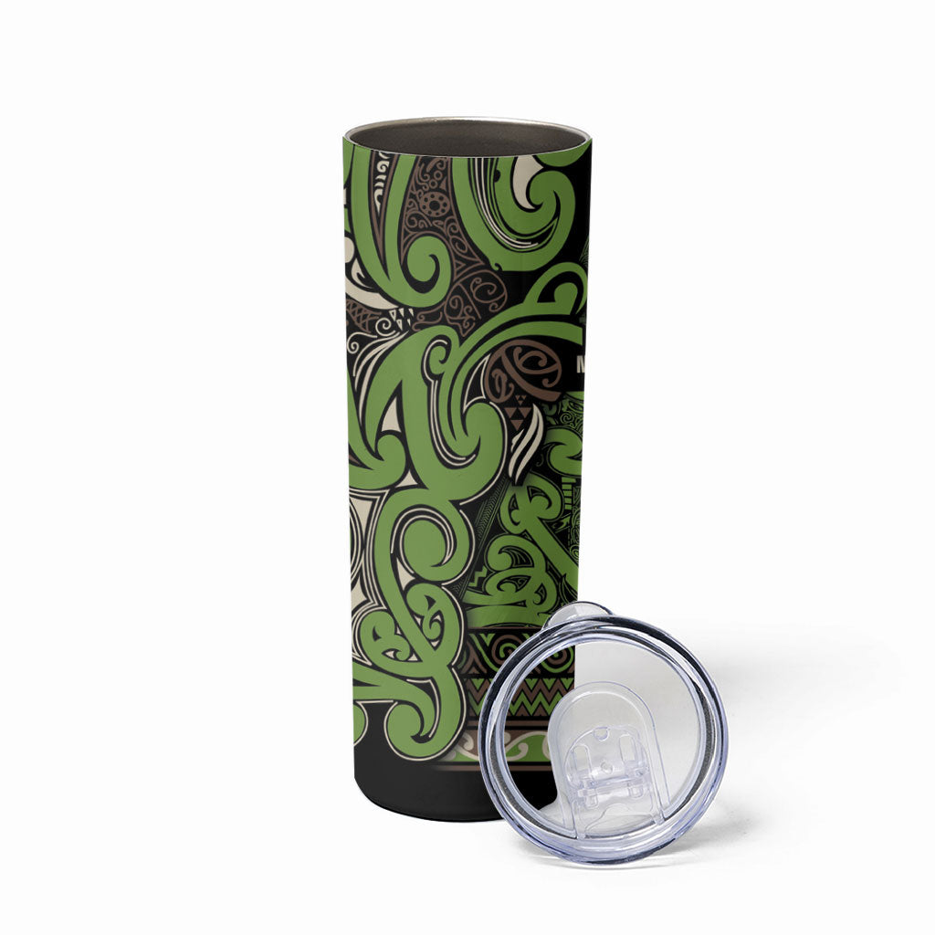 Aotearoa Iwi Ngati Raukawa Skinny Tumbler Maori Wharenui House Tribal Pattern LT9 - Polynesian Pride