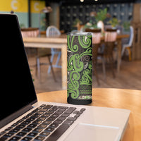 Aotearoa Iwi Ngati Raukawa Skinny Tumbler Maori Wharenui House Tribal Pattern LT9 - Polynesian Pride
