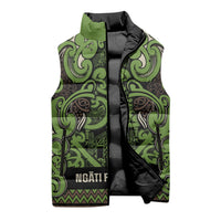 Aotearoa Iwi Ngati Raukawa Sleeveless Puffer Jacket Maori Wharenui House Tribal Pattern LT9 - Polynesian Pride
