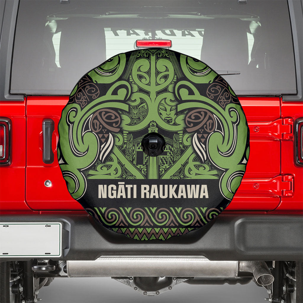 Aotearoa Iwi Ngati Raukawa Spare Tire Cover Maori Wharenui House Tribal Pattern LT9 - Polynesian Pride